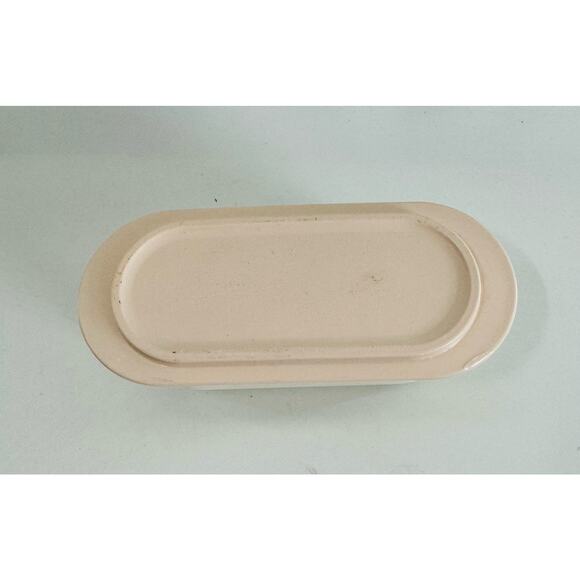 VTG Tupperware BUTTER DISH 2320A Rose Pink Base 2321A White Lid 1 Stick Holder - Picture 3 of 7